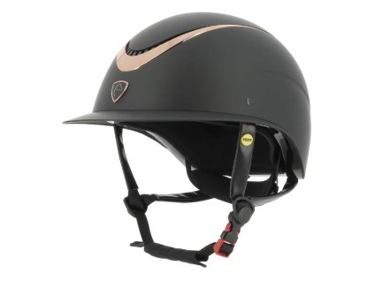 Bezpečnostní helma EQUITHEME Wings MIPS pink gold/black (58-60)