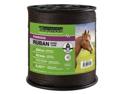Ohradníková páska BEAUMONT Paddock hnědá 40mm