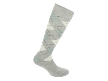 Podkolenky EQUITHEME Girly grey/light blue (39-41)