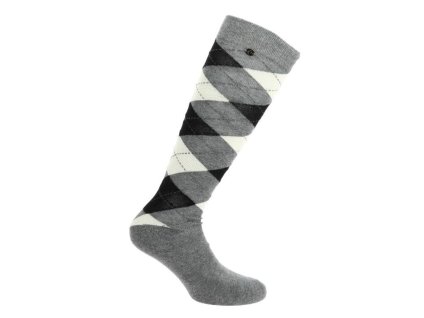 Podkolenky EQUITHEME Argyle grey/ecru (35-38)