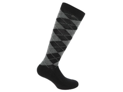 Podkolenky EQUITHEME Argyle black/grey (35-38)