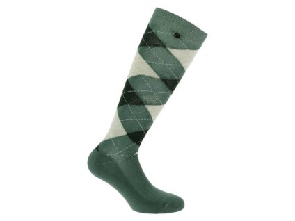 Podkolenky EQUITHEME Argyle green sage/anthracite (39-41)