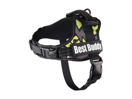 Postroj FLAMINGO Best Buddy Pluto zelený (S) 2,5x50-70cm