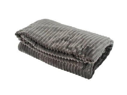 Deka O´LALA PETS Stripe dvouvrstvá šedá 200x155cm