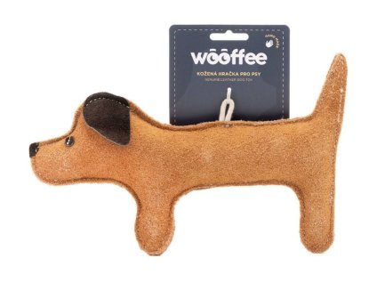Hračka WOOFFEE pravá kůže - Jezevčík 25cm