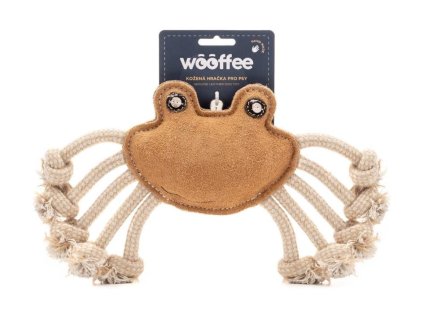 Hračka WOOFFEE pravá kůže - Krab s provazy 25cm