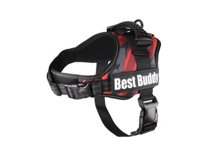 Postroj FLAMINGO Best Buddy Pluto červená kamufláž (S) 2,5x50-70cm