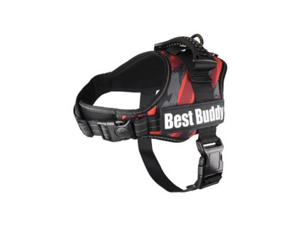 Postroj FLAMINGO Best Buddy Pluto červená kamufláž (L) 5x70-90cm