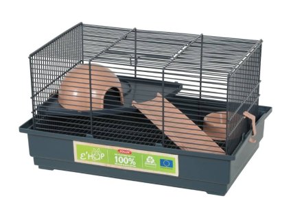 Klec pro hlodavce ZOLUX Ehop šedá/růžová s výbavou 40x25,5x21,5cm