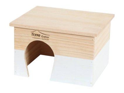 Dřevěný domek pro hlodavce ZOLUX Home Color bílý (L) 28x23x18cm (DOPRODEJ)