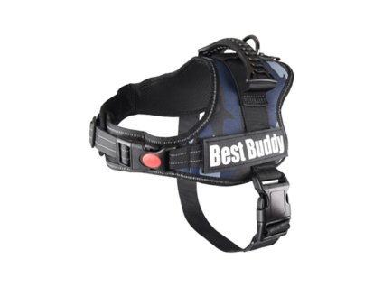 Postroj FLAMINGO Best Buddy Pluto modrá kamufláž (S) 2,5x50-70cm