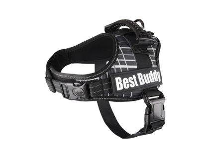 Postroj FLAMINGO Best Buddy Pluto černá síť (M) 3,8x60-80cm