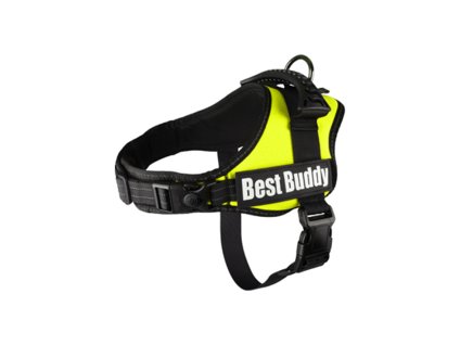 Postroj FLAMINGO Best Buddy Pluto neonový (M) 3,8x60-80cm