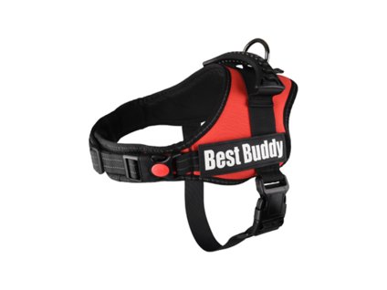 Postroj FLAMINGO Best Buddy Pluto červený (M) 3,8x60-80cm