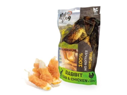 KIDDOG Super Premium 100 % kuřecí prsa na králičím uchu 150g