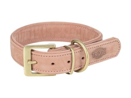 Obojek TRIXIE Pure kožený růžový (M) 36-43x3cm