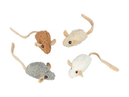 Hračka pro kočky TRIXIE - plyšová myška s catnipem 18cm (MIX BAREV)