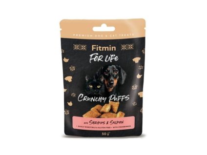 FITMIN For Life Dog & Cat Crunchy Puffs with Shrimps & Salmon 50g