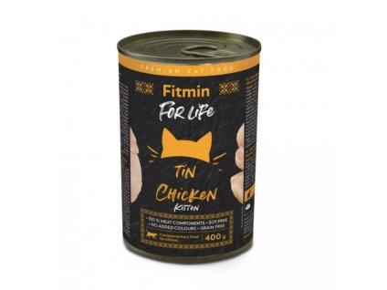 Konzerva FITMIN For Life Cat Kitten Chicken 400g (DOPRODEJ)