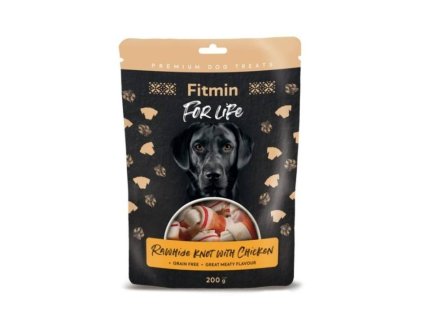 FITMIN For Life Treat Rawhide Knot with Chicken 200g
