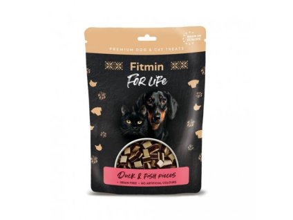 FITMIN For Life Dog & Cat Duck & Fish pieces 70g (DOPRODEJ)
