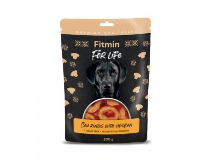 FITMIN For Life Treat Cod Rings with Chicken 200g