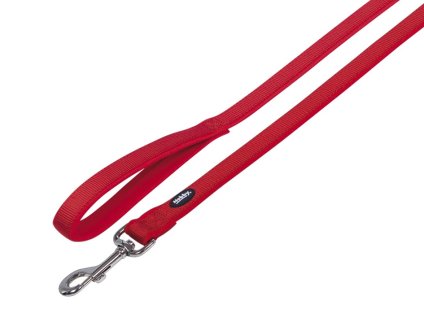 Vodítko NOBBY Classic Preno neoprenové červené (M/L) 120cm (DOPRODEJ)
