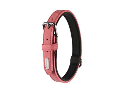 Obojek FLAMINGO Delu z umělé kůže červený 3x52-62cm