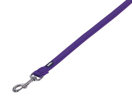 Vodítko NOBBY Classic Preno neoprenové fialové (M/L) 120cm