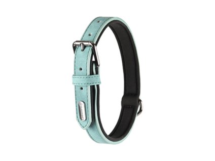 Obojek FLAMINGO Delu z umělé kůže zelený 3x52-62cm