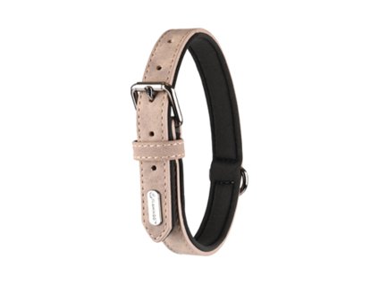 Obojek FLAMINGO Delu z umělé kůže béžový 3x47-57cm