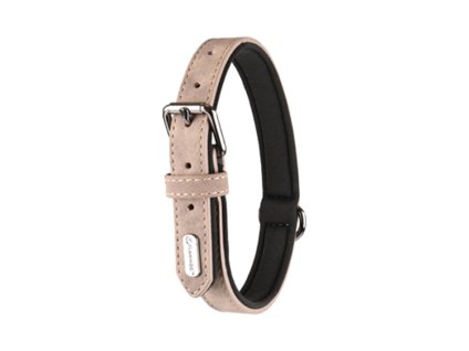 Obojek FLAMINGO Delu z umělé kůže béžový 3x52-62cm