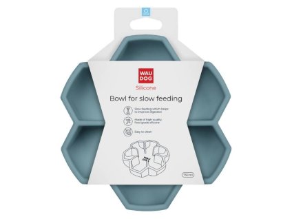 Zpomalovací miska WAUDOG silikonová šedá 19cm (750ml)