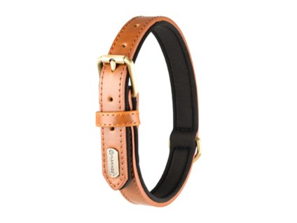 Obojek FLAMINGO Lyabo z umělé kůže koňakový 3x47-57cm