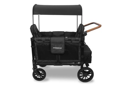 Kočárek/vozík WONDERFOLD W4 Luxe Volcano Black pro 4 děti