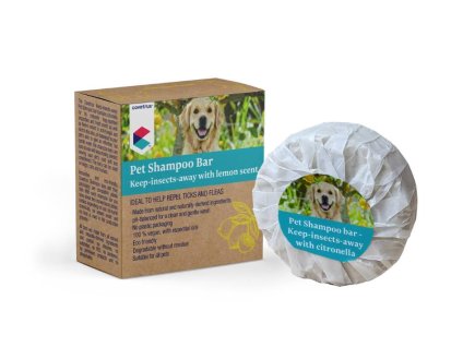 Tuhý šampon COVETRUS s vůní citronelly 80g