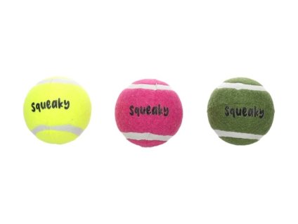 Hračka FLAMINGO guma - Tennis míček vícebarevný 6,4cm (3ks)