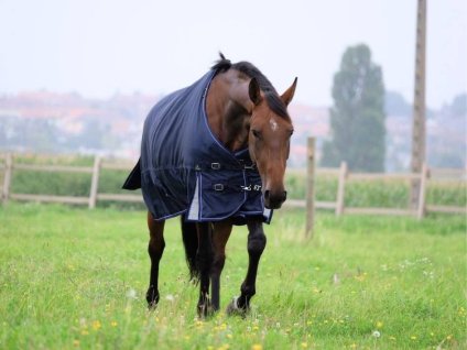 Lehká výběhová deka EQUITHEME Tyrex 1680D 0g navy blue 125cm