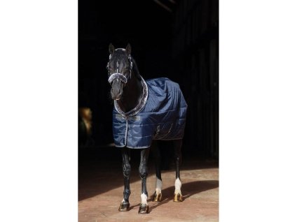 Deka stájová BUCAS Show-Line Silk-Feel 150g navy/grey 135cm