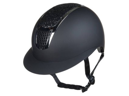 Bezpečnostní helma HKM Glamour Shield black/silver (59-61)