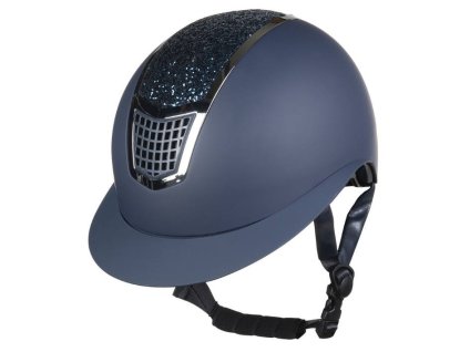Bezpečnostní helma HKM Glamour Shield navy/silver (59-61)