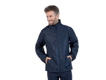 Pánská nepromokavá jezdecká bunda HKM Rainy Day blue (S)