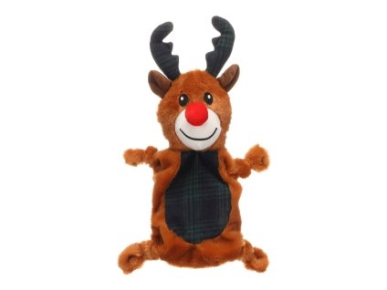 Vánoční hračka FLAMINGO plyš - Jeffro sob hnědý 22,5x11x35cm (DOPRODEJ)