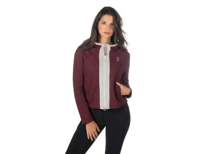 Dámská jezdecká mikina HKM Livigno bordo (L)