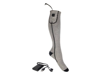 Vyhřívané podkolenky HKM Keep Warm bez baterie grey/black (43-46)