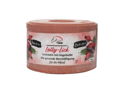 HKM Lízátko pro koně Lolly Licky rose hip 700g