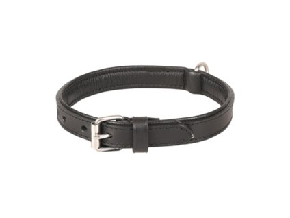 Obojek FLAMINGO Arizona kožený černý 2x30-37cm