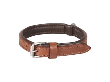 Obojek FLAMINGO Arizona kožený hnědý 2,8x42-51cm