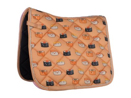 Drezurní podsedlová dečka HKM Naples pastel orange/grey PDR