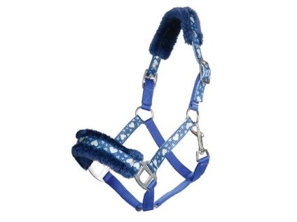 Ohlávka HKM Heart blue MINISHETTY